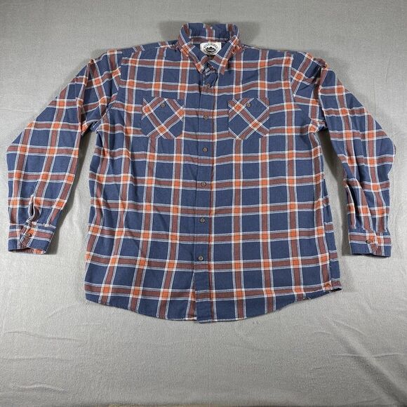 Wrangler Shirt Mens 2XT Blue Ridge Long Sleeve Button Up Flannel Outdoor Western - Picture 1 of 11